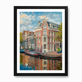 Amsterdam Canals Building Art Print