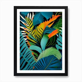 Climbing Bird S Nest Fern Vibrant Art Print