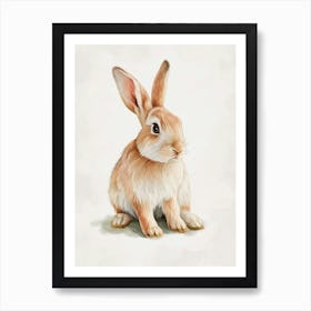 Rhinelander Rabbit Kids Illustration 2 Art Print