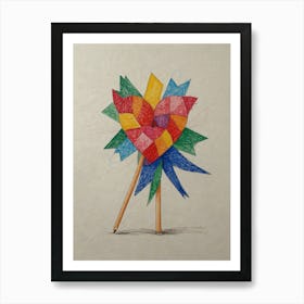 Heart Shaped Pencil Art Print