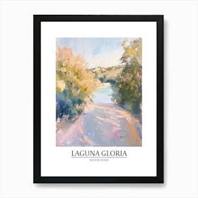 Laguna Gloria Austin Texas Oil Painting 3 Poster Art Print