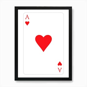 Ace Of Spades RED Art Print