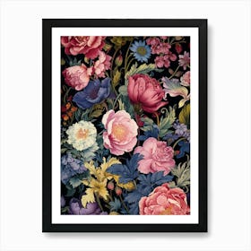 Floral Wallpaper 360 Art Print