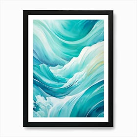 Abstract Rendition Of A Summer Day On A Tropical Glacier Brushed By The Wind With Maritime Patterns (1) Art Print