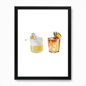 Cocktail Set Art Print