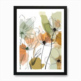 Abstract Flowers 22 Art Print