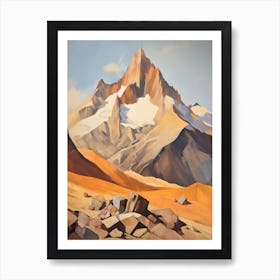 Mount Kenya Kenya 2 Mountain Painting Art Print