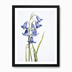 Bluebells Flower Vintage Botanical 2 Art Print