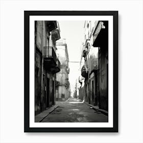 Catania, Italy, Black And White Photography 2 Art Print