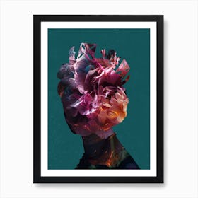 Queen Elizabeth Flower Portrait 2 Art Print