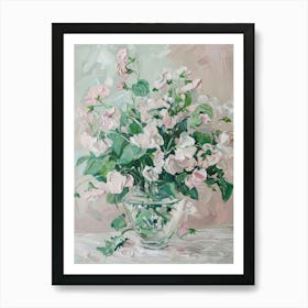 A World Of Flowers Sweet Peas 1 Painting Art Print