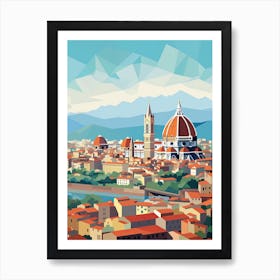 Florence, Italy, Geometric Illustration 4 Art Print