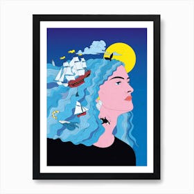 My Mind Is At Sea Poster