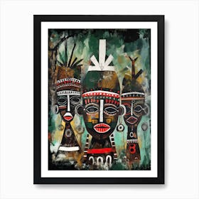 Artful Sahara Serenade: Celebrating African Decor Charms Art Print