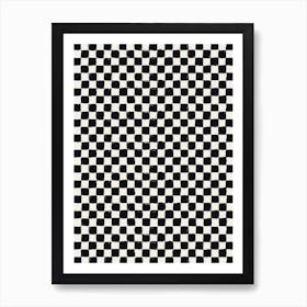 Checkmate Black White Art Print