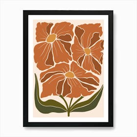 Orange Flowers 1 Art Print