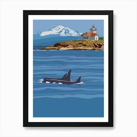 Washington State Travel Poster Art Print