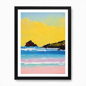 Orient Bay Beach, St Martin Bright Abstract Art Print