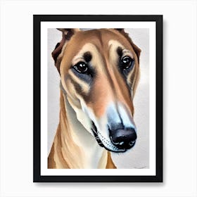 Greyhound 2 Watercolour Dog Art Print