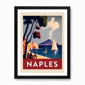 Naples Vintage Travel Poster Art Print