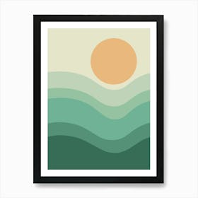 Sunset Mountains Art Print