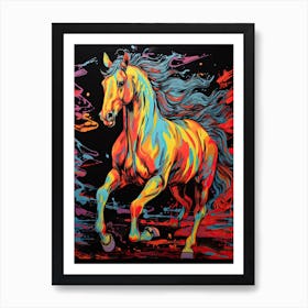 A Horse Painting In The Style Of Broken Color 1 Art Print