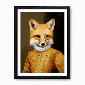 Aristocratic Fox Giovanni Pet Portraits Art Print