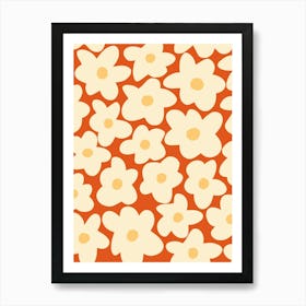 Daisies Orange Art Print