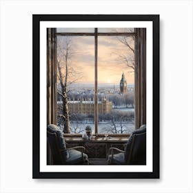 Winter Cityscape London United Kingdom 1 Art Print