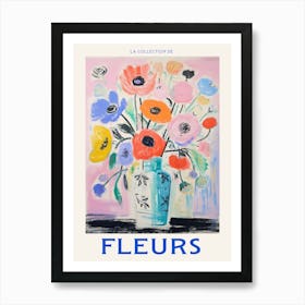 French Flower Poster Anemone 2 Art Print