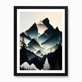 Tatra National Park Poland Cut Out Paper Art Print