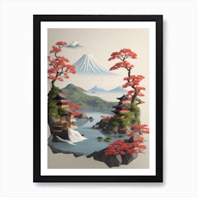 Beautiful Japanese Landscape Art Print