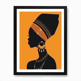 Silhouette Of African Woman 31 Art Print