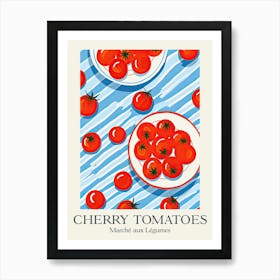 Marche Aux Legumes Cherry Tomatoes Summer Illustration 2 Art Print