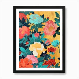 Great Japan Hokusai Japanese Flowers 12 Art Print