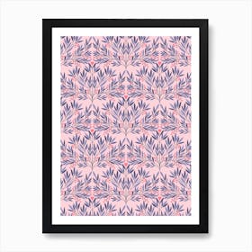 Art Nouveau Pink Floral Art Print