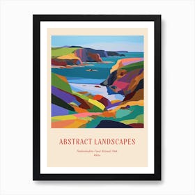 Colourful Abstract Pembrokeshire Coast National Park Wales 2 Poster Art Print