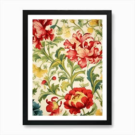 Floral Wallpaper 29 Art Print