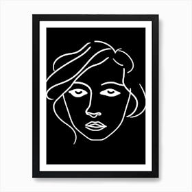 Portrait Line Art 2 Art Print