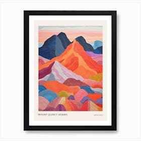 Mount Quincy Adams United States 1 Colourful Mountain Illustration Poster Art Print