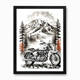 Western nature and montagne Art Print