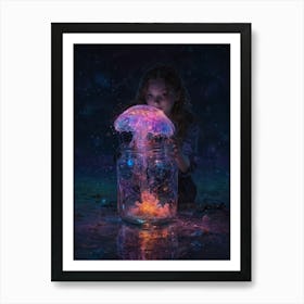 Jellyfish In A Jar Art Print