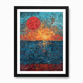 Mosaic Sunset 1 Art Print