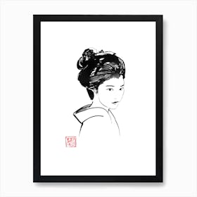 Geisha Kimono Art Print