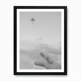 Kite in the sky Art Print