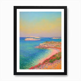 Kaputas Beach Turkey Monet Style Art Print