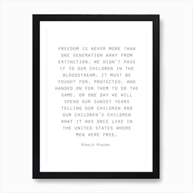 Ronald Reagan Quote Art Print