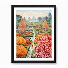 Suan Nong Nooch, Thailand In Autumn Fall Illustration 0 Art Print