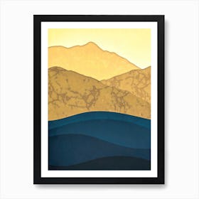 Golden Hills And Shadowed Forests 3 Art Print