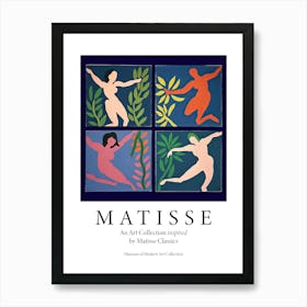 Women Dancing, Shape Study, The Matisse Inspired Art Collection Poster 2 Art Print